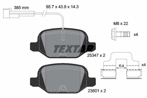 Brake Pad Set, disc brake   WVA:25347|mit Zubehör|mit inte|2-5 munkanapos szállítás 13:30-ig rendelve 2024.12