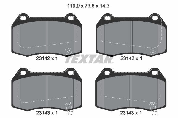 Brake Pad Set, disc brake   WVA:23142|mit akustischer Vers|2-5 munkanapos szállítás 13:30-ig rendelve 2024.12