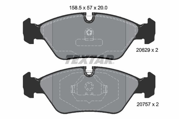 Brake Pad Set, disc brake  E28 E24 M3 E30 Vorderachse|WVA:20629|für Vers|2-5 munkanapos szállítás 13:30-ig rendelve 2024.12