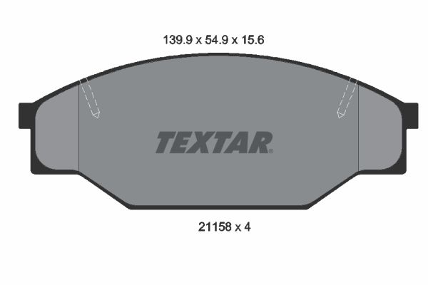 Brake Pad Set, disc brake   WVA:21158|nicht für Verschleiß|2-5 munkanapos szállítás 13:30-ig rendelve 2024.12