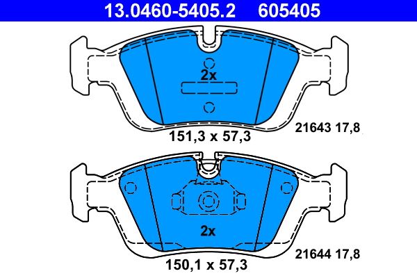 Brake Pad Set, disc brake   Vorderachse|für Verschleißwarn|2-5 munkanapos szállítás 13:30-ig rendelve 2024.12