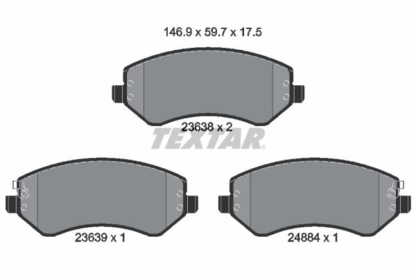 Brake Pad Set, disc brake   WVA:23073|nicht für Verschleiß|2-5 munkanapos szállítás 13:30-ig rendelve 2024.12