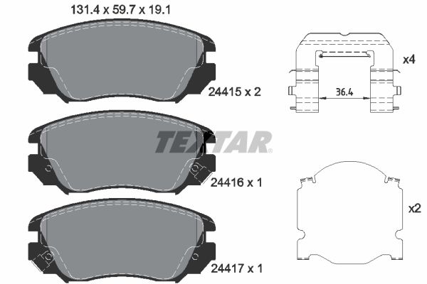 Brake Pad Set, disc brake  INSIGNIA A POC J60 Vorderachse|WVA:24415|mit Zube|2-5 munkanapos szállítás 13:30-ig rendelve 2024.12