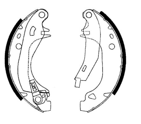 Brake Shoe Set   32mm|mit Handbremshebel|2-5 munkanapos szállítás 13:30-ig rendelve 2024.12