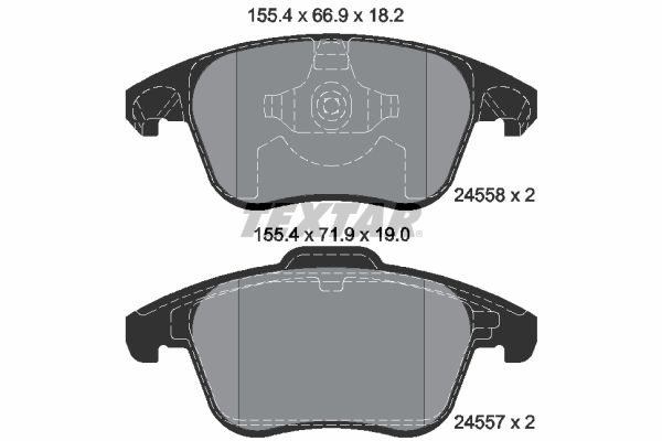 Brake Pad Set, disc brake   WVA:24558|exkl. Verschleißwarn|2-5 munkanapos szállítás 13:30-ig rendelve 2025.1