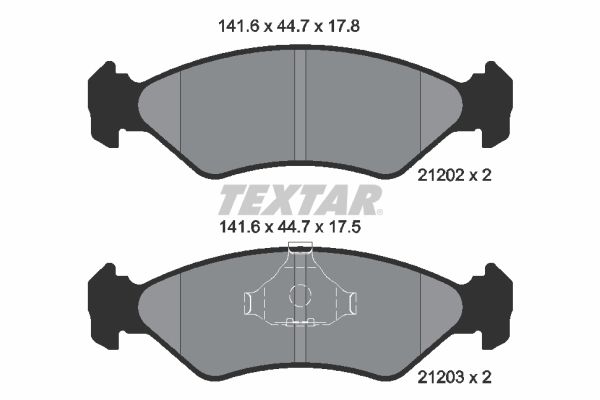 Brake Pad Set, disc brake   WVA:21202|nicht für Verschleiß|2-5 munkanapos szállítás 13:30-ig rendelve 2024.12