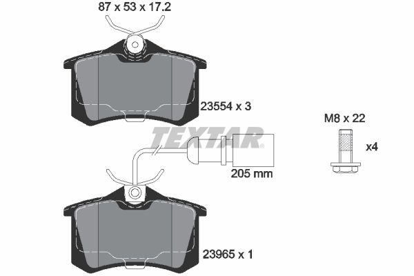 Brake Pad Set, disc brake   WVA:23554|mit integriertem Ver|2-5 munkanapos szállítás 13:30-ig rendelve 2025.1