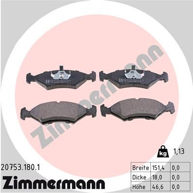 Brake Pad Set, disc brake  FORD FIESTA 76-97 ESCORT 80-90 WVA:20753|Foto entspricht Lief|2-5 munkanapos szállítás 13:30-ig rendelve 2024.12