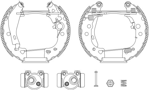 Brake Shoe Set   32mm|mit Radbremszylinder, mit|2-5 munkanapos szállítás 13:30-ig rendelve 2024.12