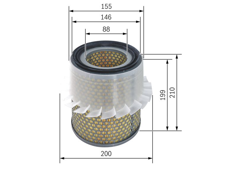 LUFTFILTER FUER TOYOTA|1 munkanapos beszerzés 2025.1