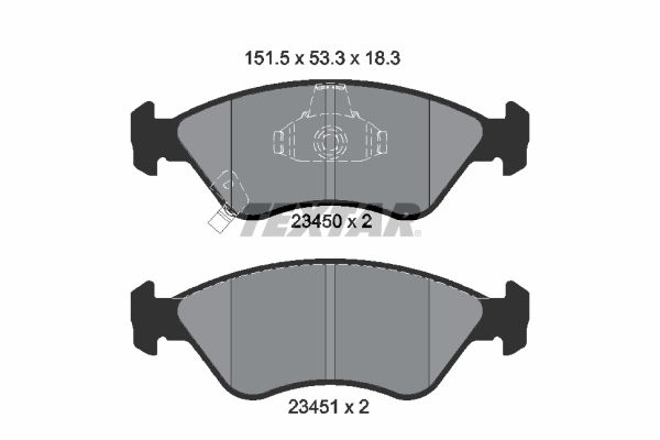 Brake Pad Set, disc brake   WVA:23450|mit akustischer Vers|2-5 munkanapos szállítás 13:30-ig rendelve 2024.12