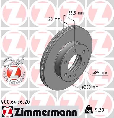 Brake Disc  B906 B907 B910 210CDI-519CDI Vorderachse|AußenO-300mm|2-5 munkanapos szállítás 13:30-ig rendelve 2024.12