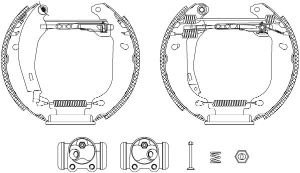 Brake Shoe Set   42mm|mit Radbremszylinder, mit|2-5 munkanapos szállítás 13:30-ig rendelve 2024.12