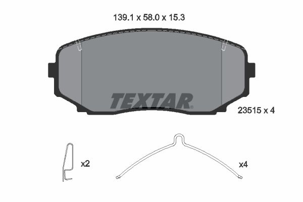 Brake Pad Set, disc brake   WVA:23515|mit Zubehör|inkl. Ve|2-5 munkanapos szállítás 13:30-ig rendelve 2024.12