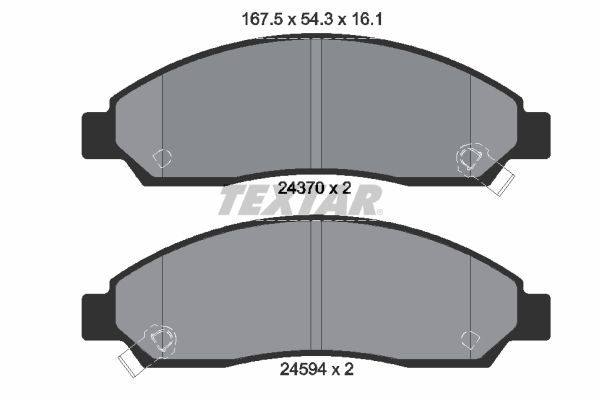 Brake Pad Set, disc brake   WVA:24370|mit akustischer Vers|2-5 munkanapos szállítás 13:30-ig rendelve 2025.1