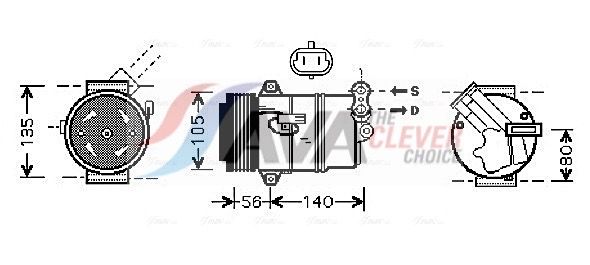 klímakompresszor. Astra -H* 1.6 man. AC 02/04-|2023.6.12