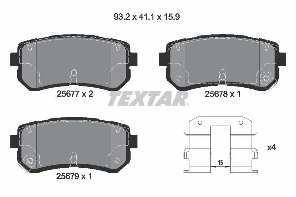 Brake Pad Set, disc brake   WVA:25677|mit Zubehör|mit akus|2-5 munkanapos szállítás 13:30-ig rendelve 2024.12