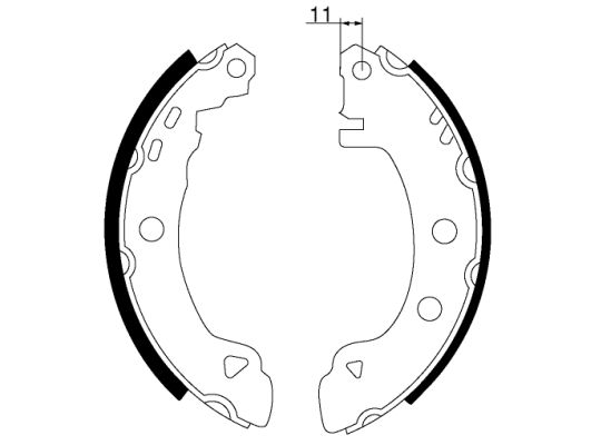 Brake Shoe Set   39mm|mit Zubehör|ohne Handbrem|2-5 munkanapos szállítás 13:30-ig rendelve 2024.12