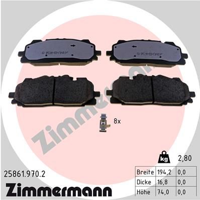 Brake Pad Set, disc brake  A4 09.15- A5 Q5 PR-1LE/LF WVA:25861|staubreduzierte Brem|2-5 munkanapos szállítás 13:30-ig rendelve 2024.12