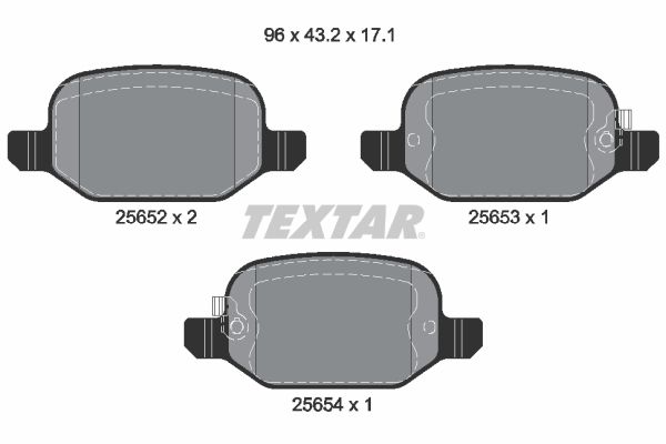 Brake Pad Set, disc brake   WVA:25652|mit akustischer Vers|2-5 munkanapos szállítás 13:30-ig rendelve 2024.12