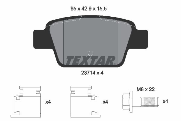 Brake Pad Set, disc brake   WVA:23714|mit Zubehör|nicht fü|2-5 munkanapos szállítás 13:30-ig rendelve 2024.12