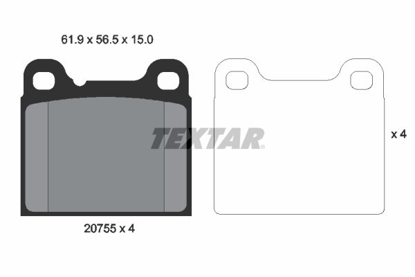 Brake Pad Set, disc brake   WVA:20755|mit Zubehör|nicht fü|2-5 munkanapos szállítás 13:30-ig rendelve 2024.12