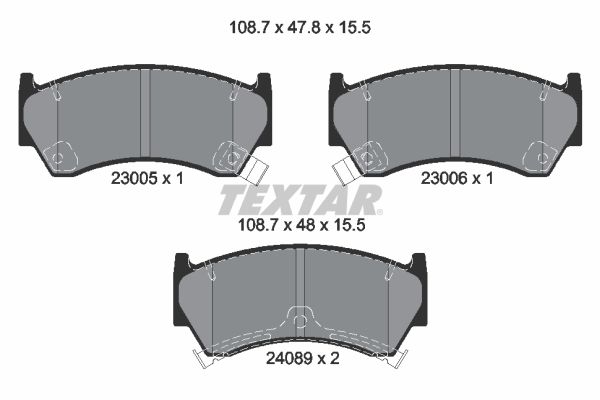 Brake Pad Set, disc brake   WVA:23005|mit akustischer Vers|2-5 munkanapos szállítás 13:30-ig rendelve 2024.12