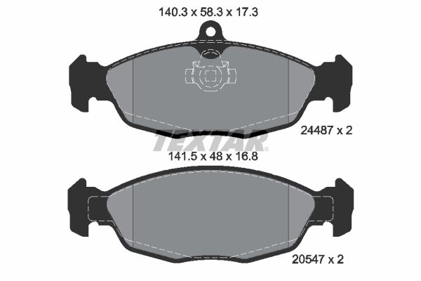 Brake Pad Set, disc brake   WVA:24487|für Verschleißwarnan|2-5 munkanapos szállítás 13:30-ig rendelve 2025.1