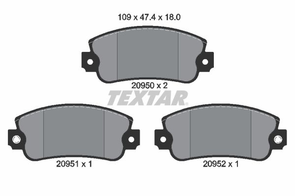 Brake Pad Set, disc brake   WVA:20950|mit integriertem Ver|2-5 munkanapos szállítás 13:30-ig rendelve 2024.12