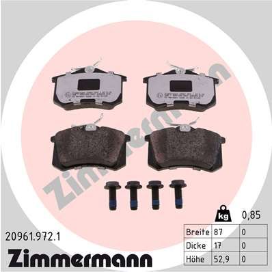 Brake Pad Set, disc brake   WVA:20961|staubreduzierte Brem|2-5 munkanapos szállítás 13:30-ig rendelve 2024.12