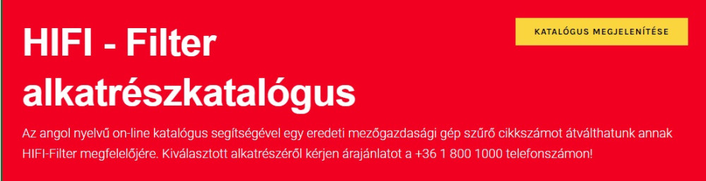 HIFI-Filter termékkatalógus